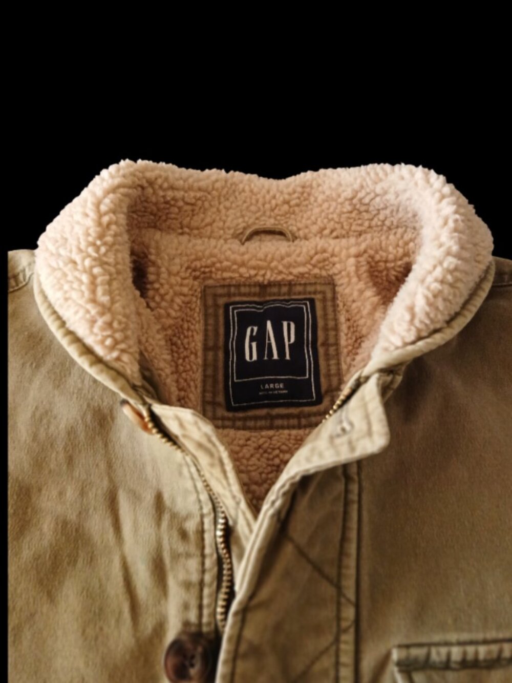 Gap Sherpa-lined Canvas Workwear/Deck Jacket